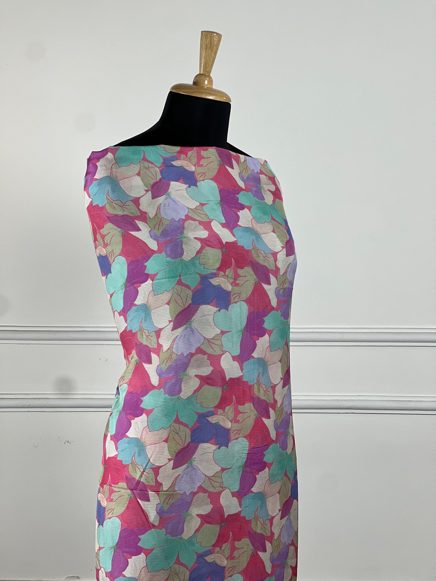 TOP: Viscos Aleena bemberg silk digital print ; BOTTOM: Viscose muslin digital self print art no 0185