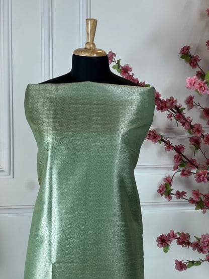 Top Pure brocket fabric Bottom Pure crape Dupatta Pure chinon four side brocket border