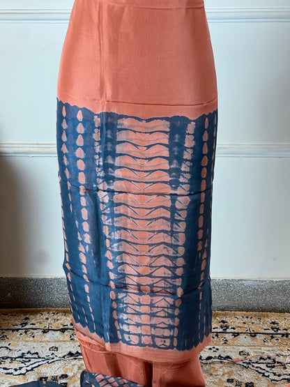 TOP: Twill Tie and dye ; BOTTOM: Muslin ; DUPATTA: Twill tie and dye  art no 0104