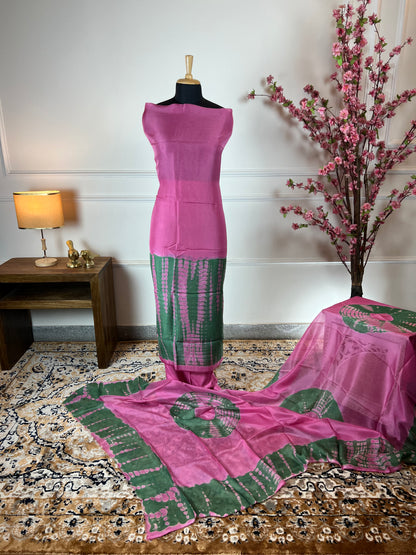 TOP: Twill Tie and dye ; BOTTOM: Muslin ; DUPATTA: Twill tie and dye  art no 0105