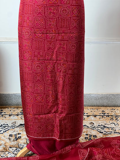 TOP: Twill printed ; BOTTOM: Muslin ; DUPATTA: Twill printed  art no 0112