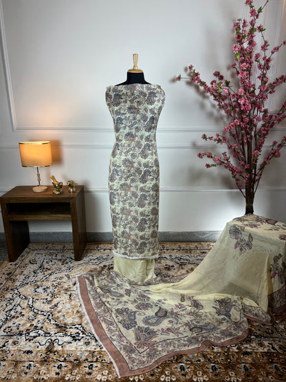 TOP: Twill printed digital ; BOTTOM: Muslin ; DUPATTA: Twill printed digital  art no 0115