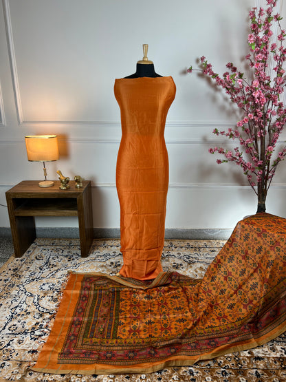 TOP: Maheshwari silk ; BOTTOM: Jam cotton ; DUPATTA: Maheshwari silk  art no 0117