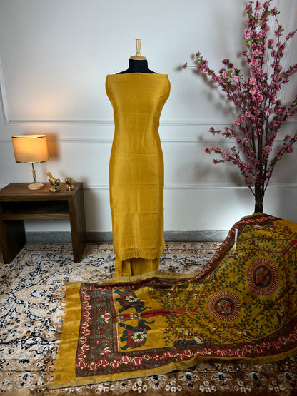 TOP: Maheshwari silk ; BOTTOM: Jam cotton ; DUPATTA: Maheshwari silk  art no 0118