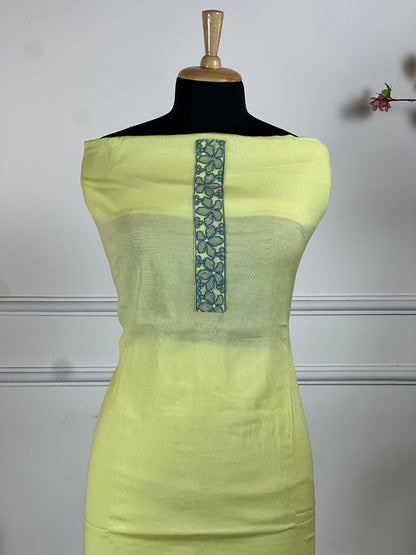 TOP: mul muslin with threadwork ; BOTTOM: Muslin silk ; DUPATTA: mul with thread work  art no 0123