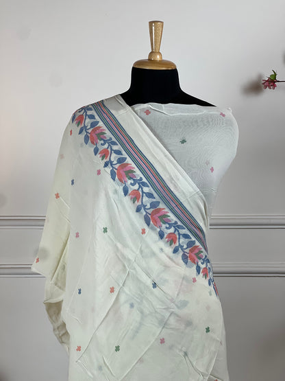 TOP: Jorgette designer printed ; BOTTOM: Pure muslin ; DUPATTA: Jorgette designer  art no 0125