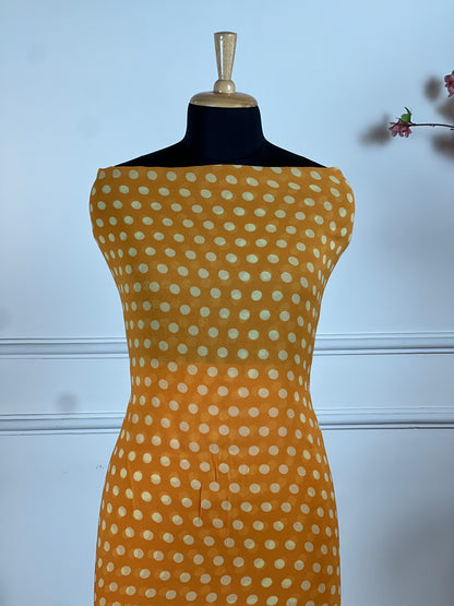 TOP: Jorgette polka dots ; BOTTOM: Crape ; DUPATTA: Pure digital print  art no 0132