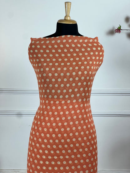 TOP: Jorgette polka dots ; BOTTOM: Crape ; DUPATTA: Pure digital print  art no 0134