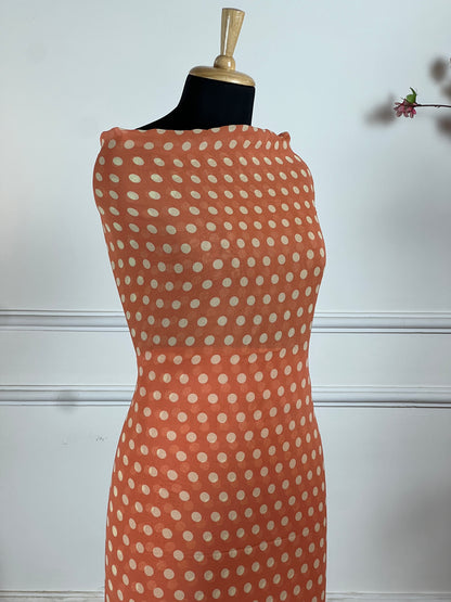 TOP: Jorgette polka dots ; BOTTOM: Crape ; DUPATTA: Pure digital print  art no 0134