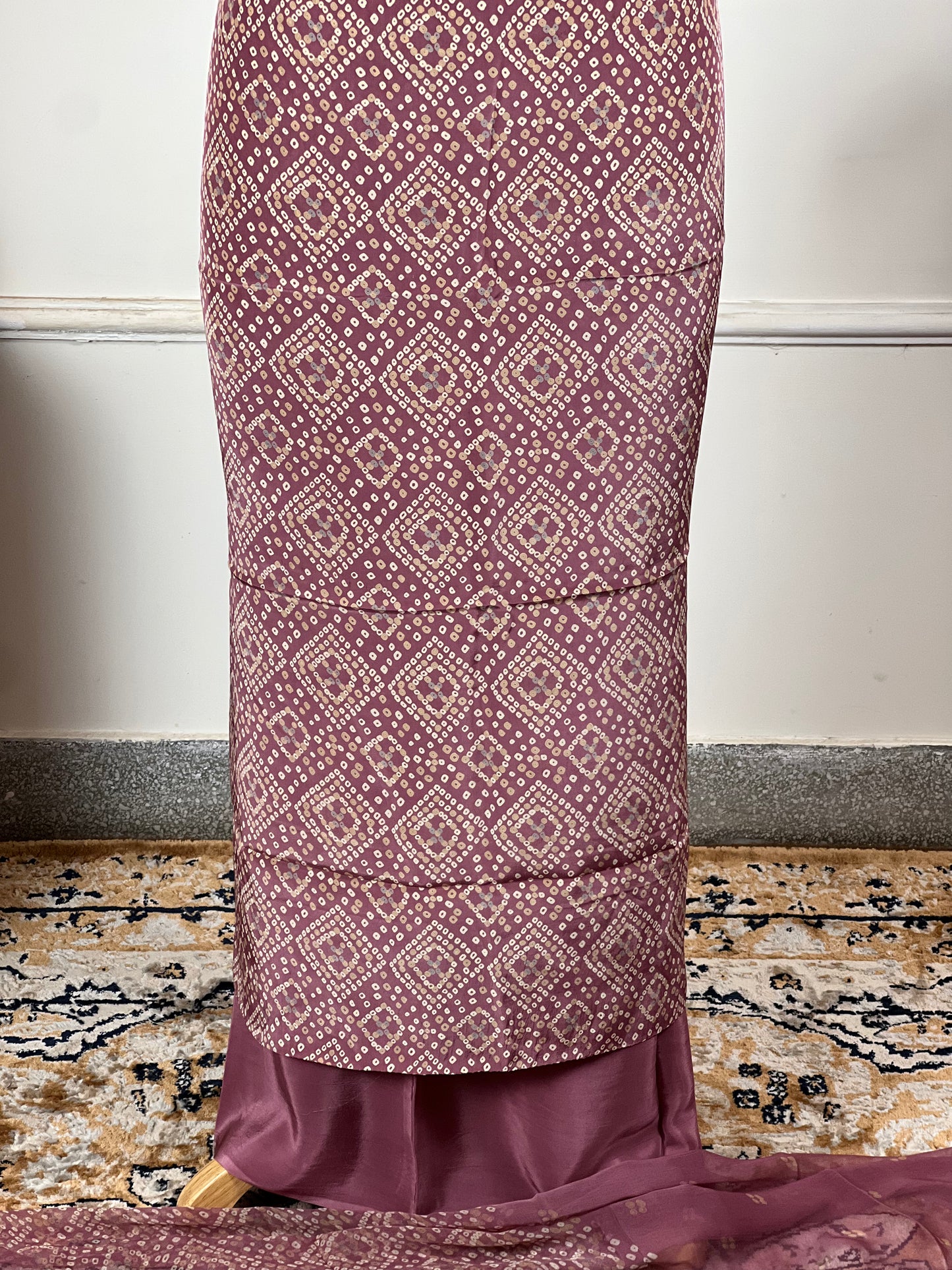 TOP: Crape digital print ; BOTTOM: Crape ; DUPATTA: Pure digital printed  art no 0136