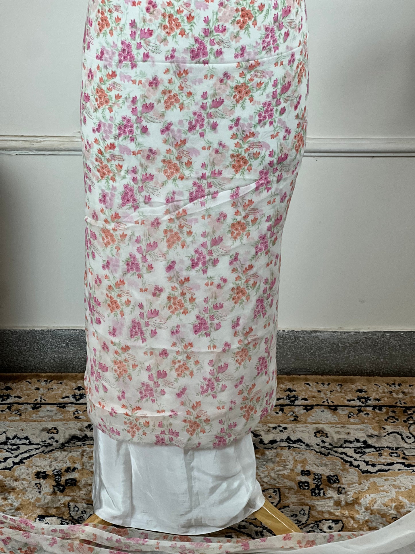 TOP: Jorgette digital print ; BOTTOM: Crape ; DUPATTA: Pure digital print  art no 0138