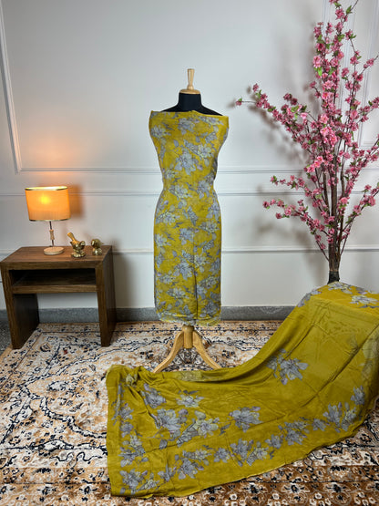 TOP: Pure Tabby silk digital print all over ; DUPATTA: Mushlin digital print  art no 0141