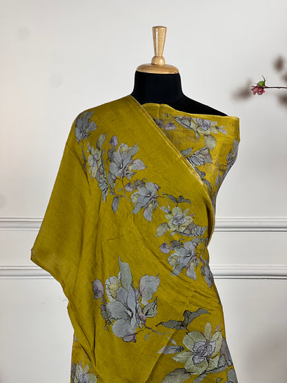 TOP: Pure Tabby silk digital print all over ; DUPATTA: Mushlin digital print  art no 0141