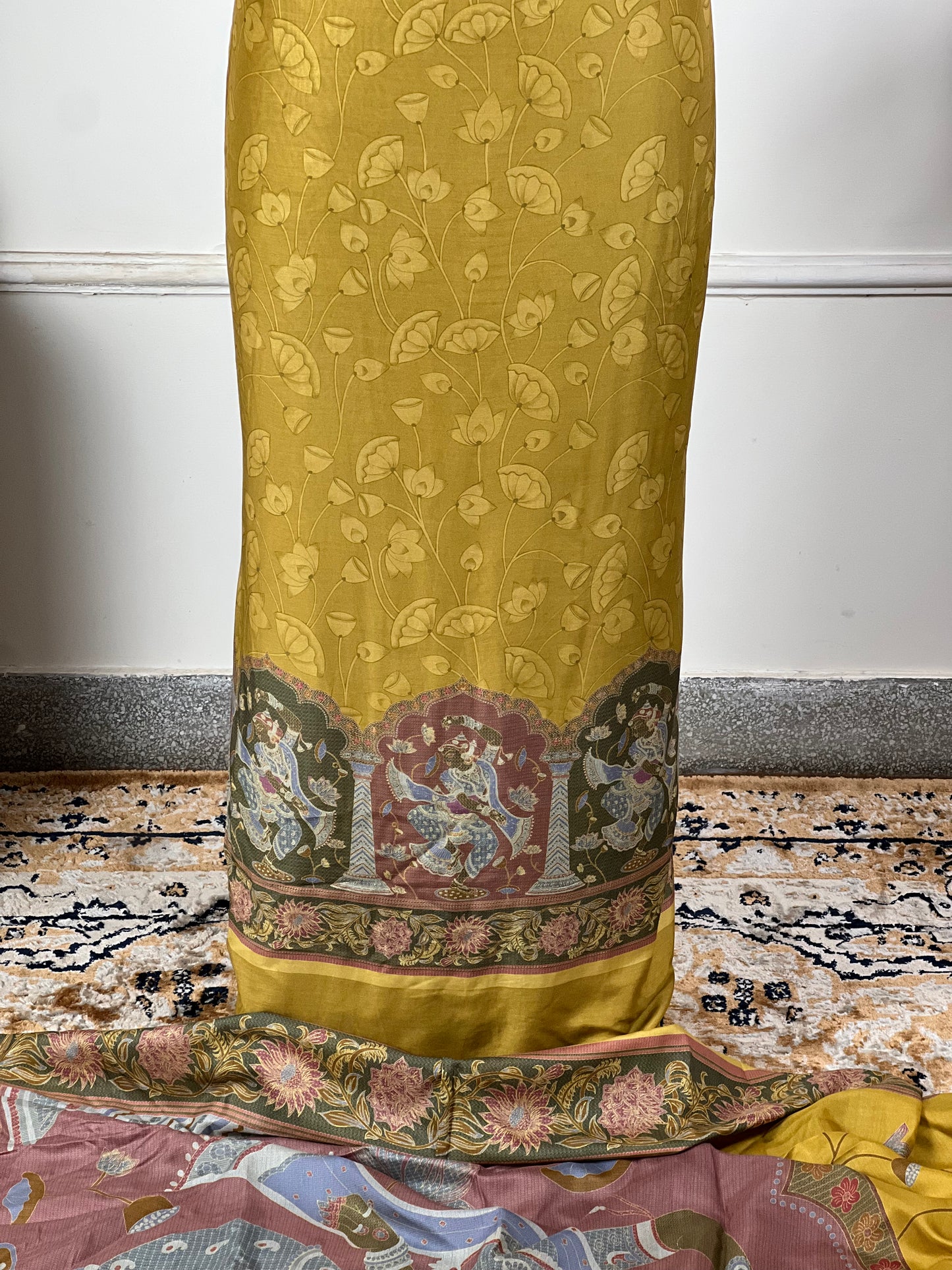 TOP: Mul muslin digital print ; BOTTOM: Mul muslin ; DUPATTA: Mul muslin digital print  art no 0143