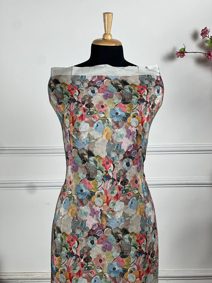 TOP: Pure muslin digital print all over ; DUPATTA: Muslin  art no 0144