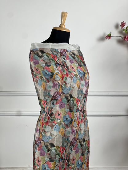 TOP: Pure muslin digital print all over ; DUPATTA: Muslin  art no 0144