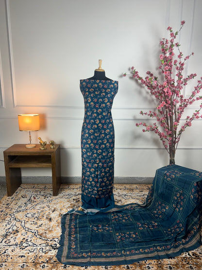 TOP: Muslin digital print ; BOTTOM: Muslin digital print ; DUPATTA: Muslin digital print  art no 0145