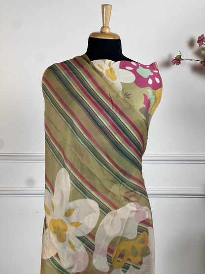 TOP: Mashlin digital print ; BOTTOM: Mashlin ; DUPATTA: Mashlin digital print  art no 0155