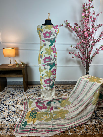 TOP: Mashlin digital print ; BOTTOM: Mashlin ; DUPATTA: Mashlin digital print  art no 0156
