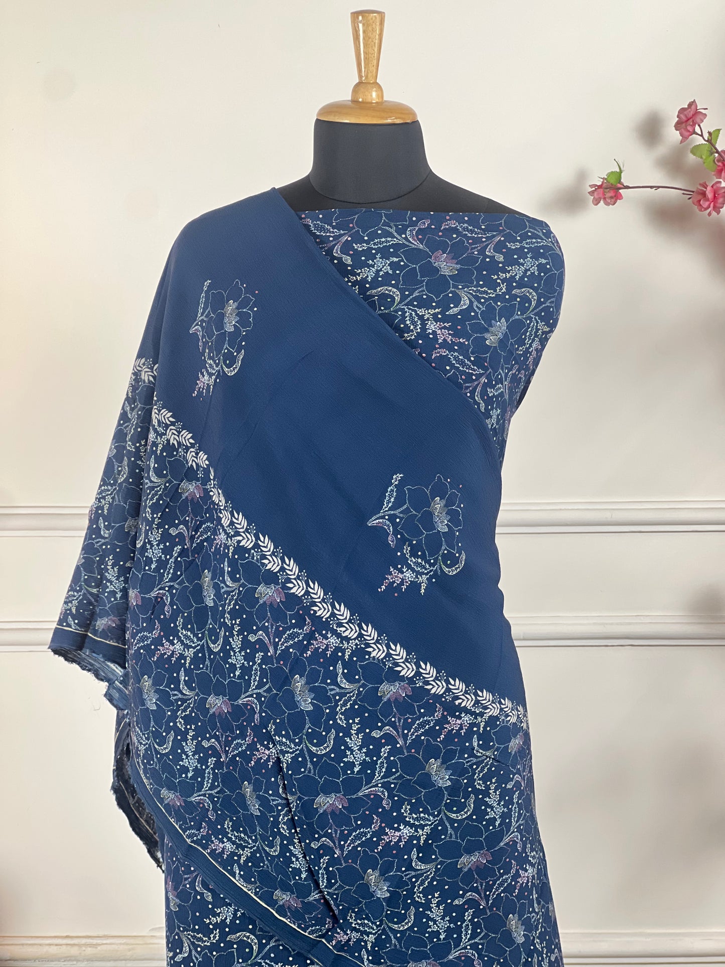 TOP: Cotton chinon digital print ; BOTTOM: Mushlin cotton ; DUPATTA: Cotton chinon digital printed  art no 0159