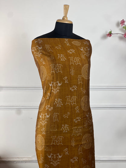 TOP: Maheshwari Silk digital print ; BOTTOM: Silk santoon ; DUPATTA: Maheshwari Silk digital print  art no 0163