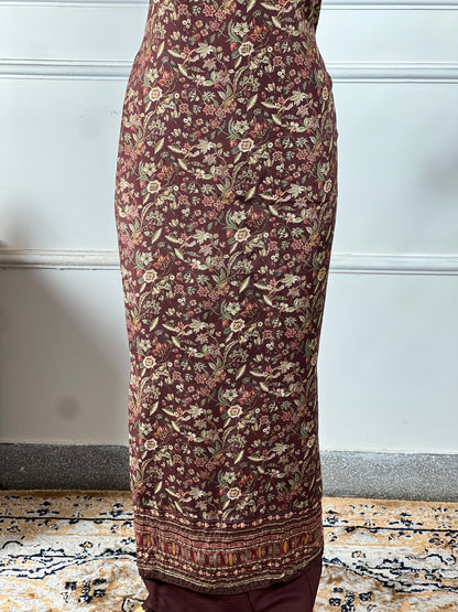 TOP: Maslin digital print border work ; BOTTOM: Jaam cotton ; DUPATTA: Maslin digital print  art no 0167