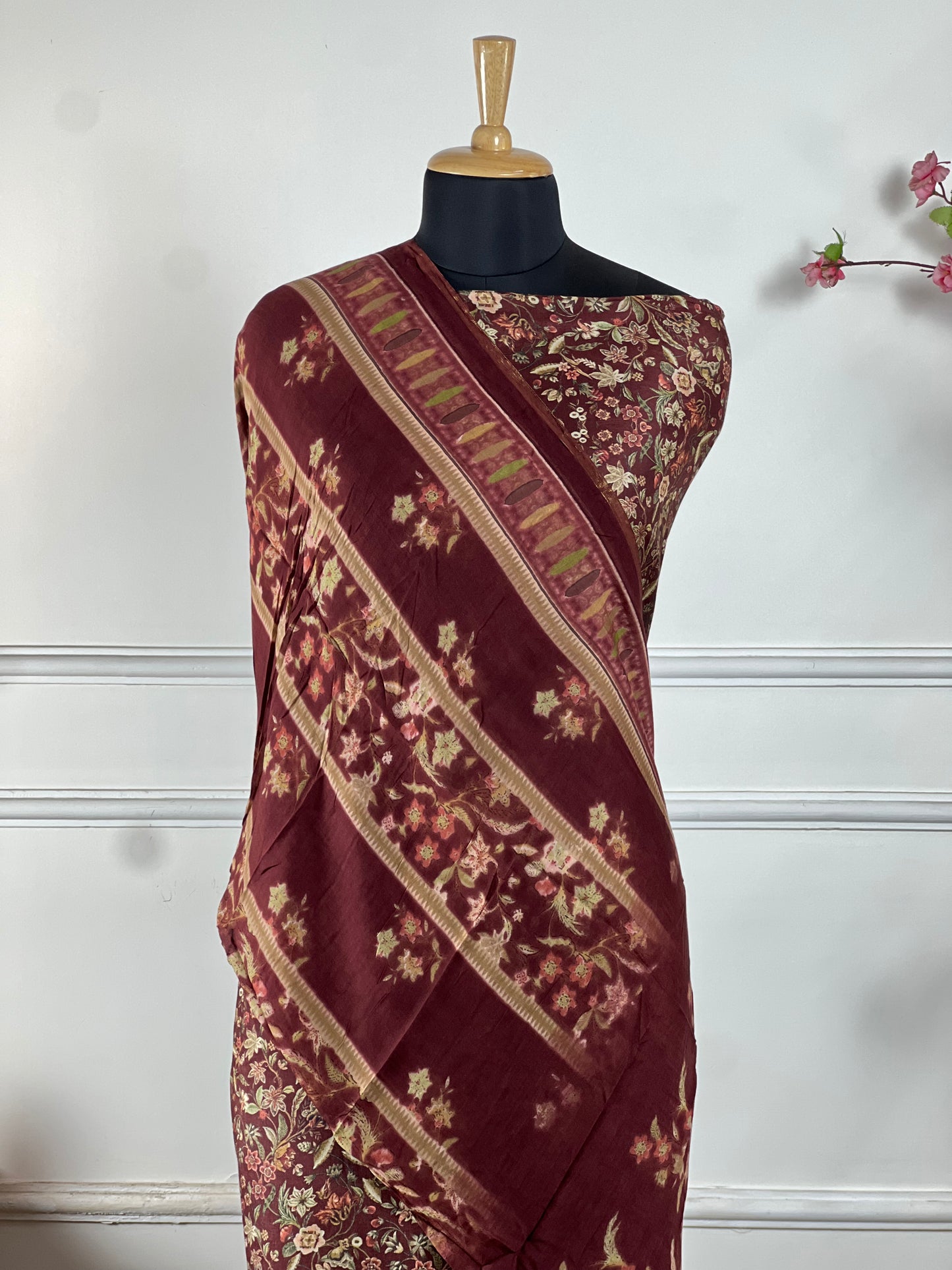 TOP: Maslin digital print border work ; BOTTOM: Jaam cotton ; DUPATTA: Maslin digital print  art no 0167