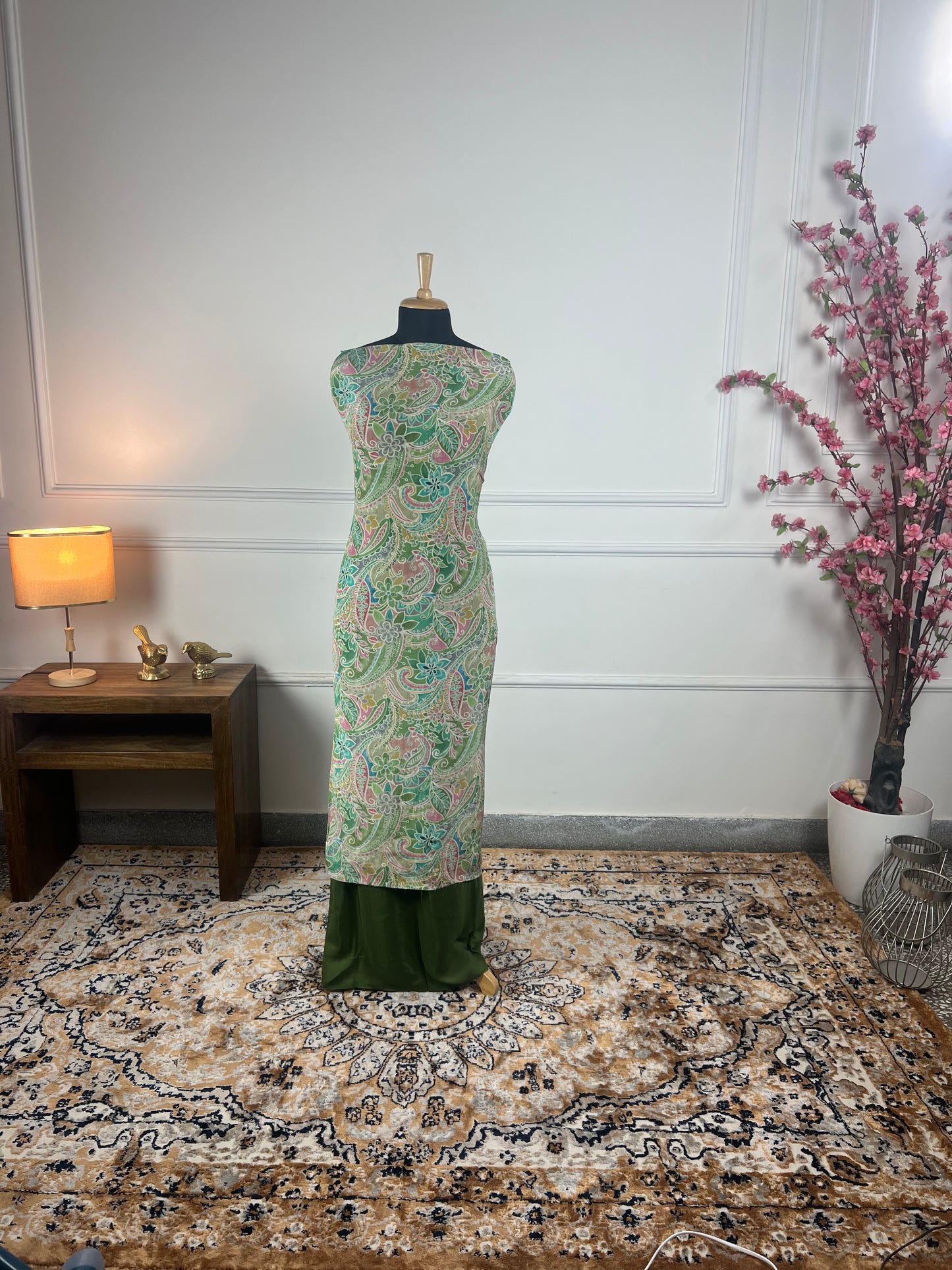 TOP: Viscos Masaba Silk digital print ; BOTTOM: Mushlin  art no 0183