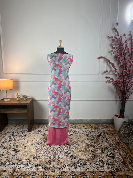 TOP: Viscos Aleena bemberg silk digital print ; BOTTOM: Viscose muslin digital self print  art no 0185