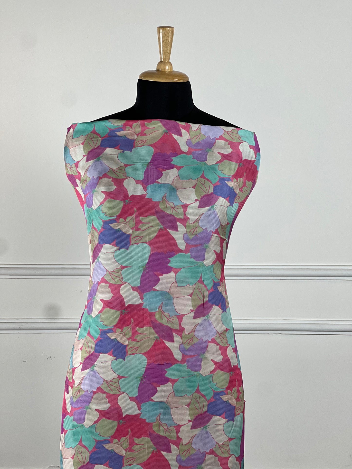 TOP: Viscos Aleena bemberg silk digital print ; BOTTOM: Viscose muslin digital self print  art no 0185