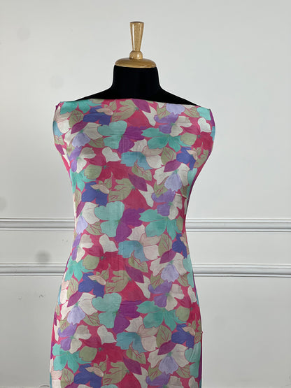 TOP: Viscos Aleena bemberg silk digital print ; BOTTOM: Viscose muslin digital self print  art no 0185