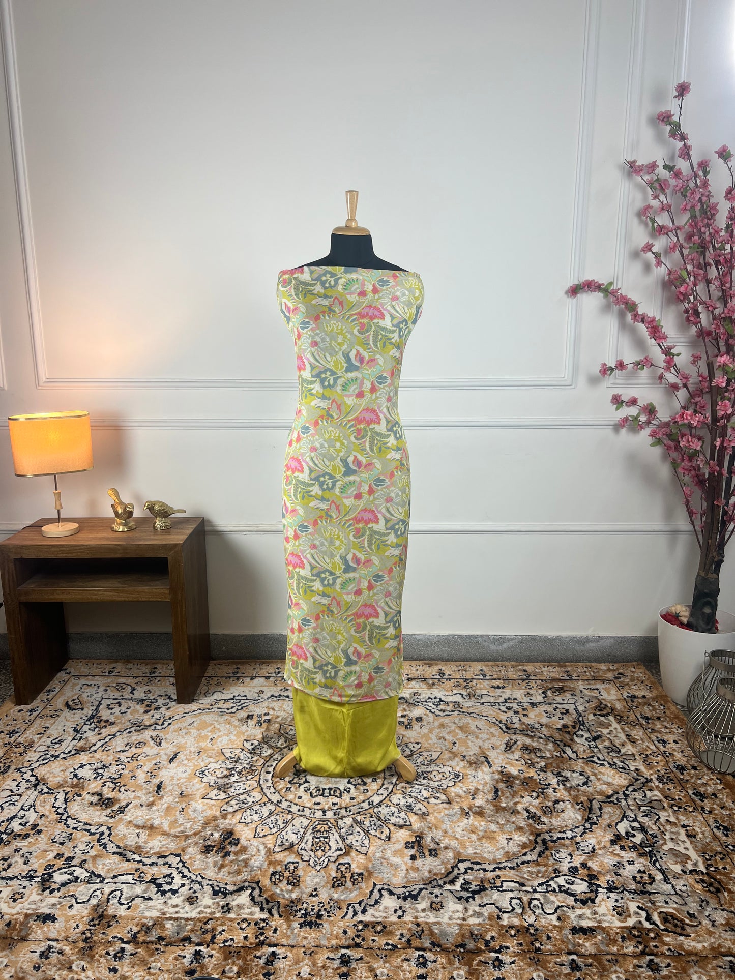 TOP: Viscos Aleena bemberg silk digital print ; BOTTOM: Viscose muslin digital self print  art no 0187