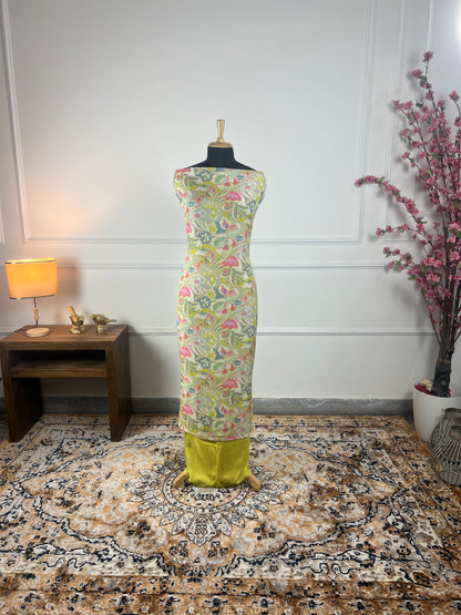 TOP: Viscos Aleena bemberg silk digital print ; BOTTOM: Viscose muslin digital self print  art no 0187
