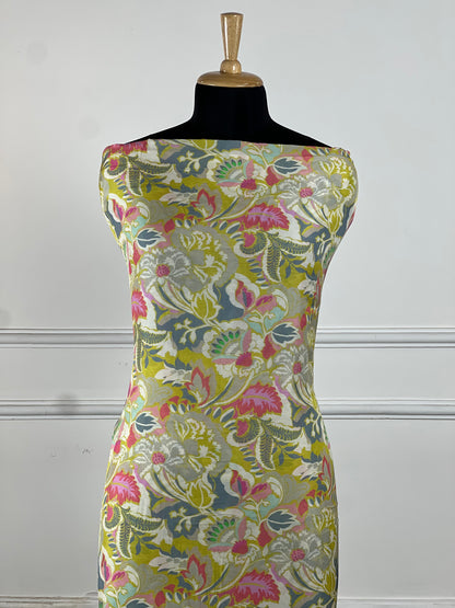 TOP: Viscos Aleena bemberg silk digital print ; BOTTOM: Viscose muslin digital self print  art no 0187