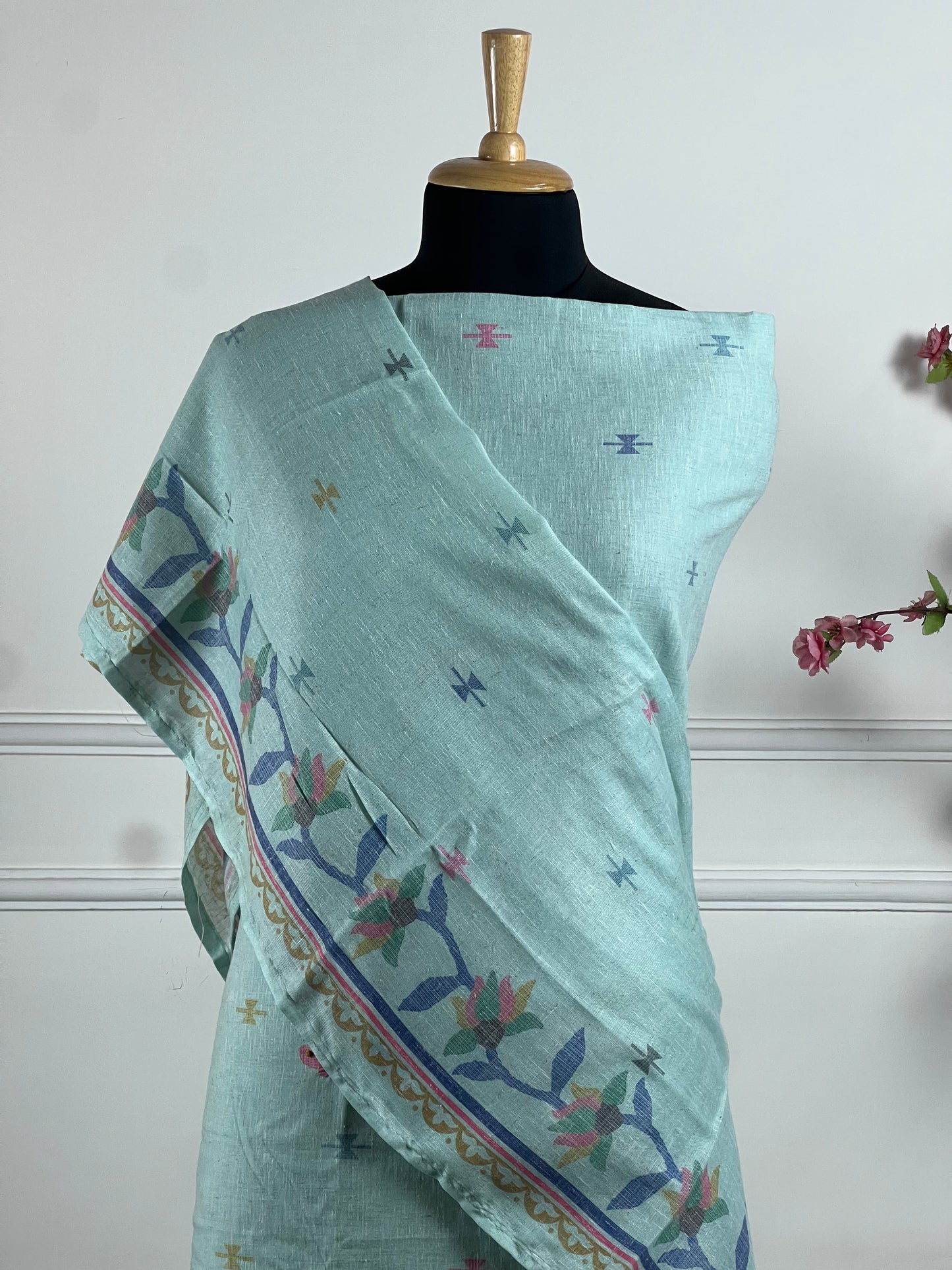 TOP: Kora cotton Hand work digital print ; BOTTOM: Malai Cotton ; DUPATTA: Kora Cotton digital printed Stall  art no 0199